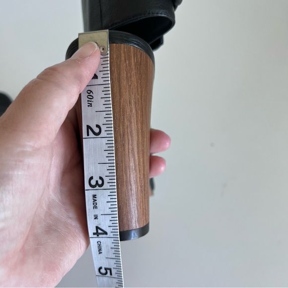 Vince Black Leather Sandals with Brown Heel - Picture 7 of 7